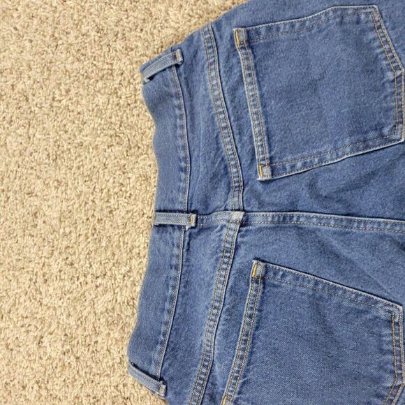 LL Bean Jeans Womens 12 Regular Blue Denim Original Fit Straight Dark Wash - Picture 7 of 8